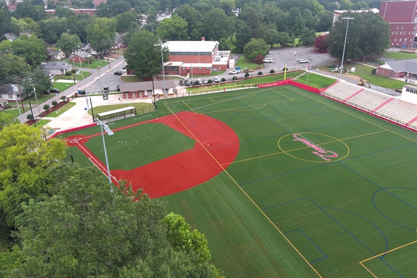 Image of the nearly complete Webb Field
